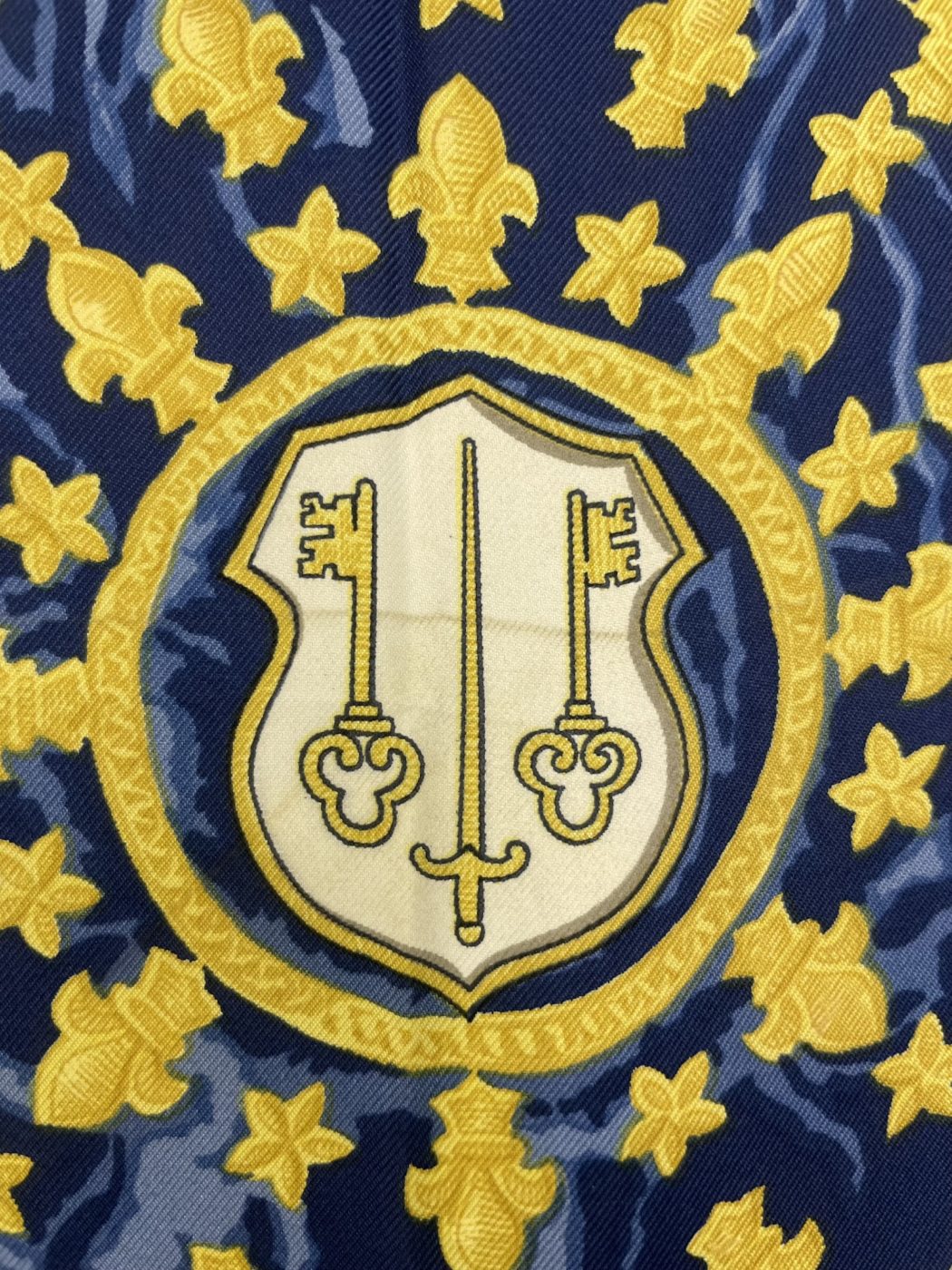 Hermès scarf before stain removal