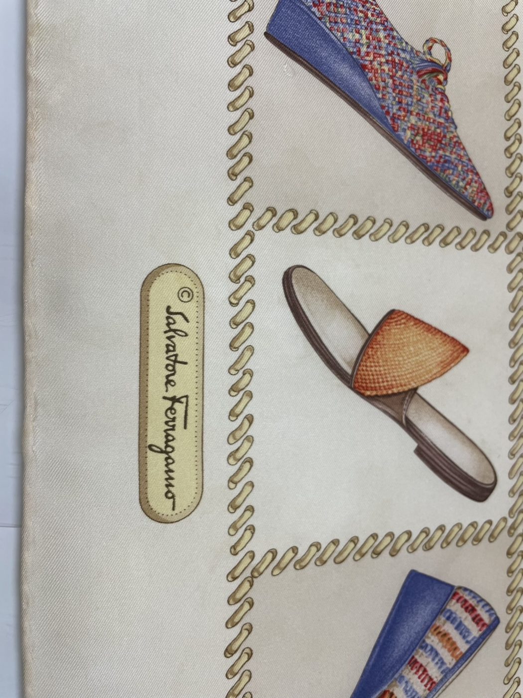 Salvatore Ferragamo scarf after stain removal1